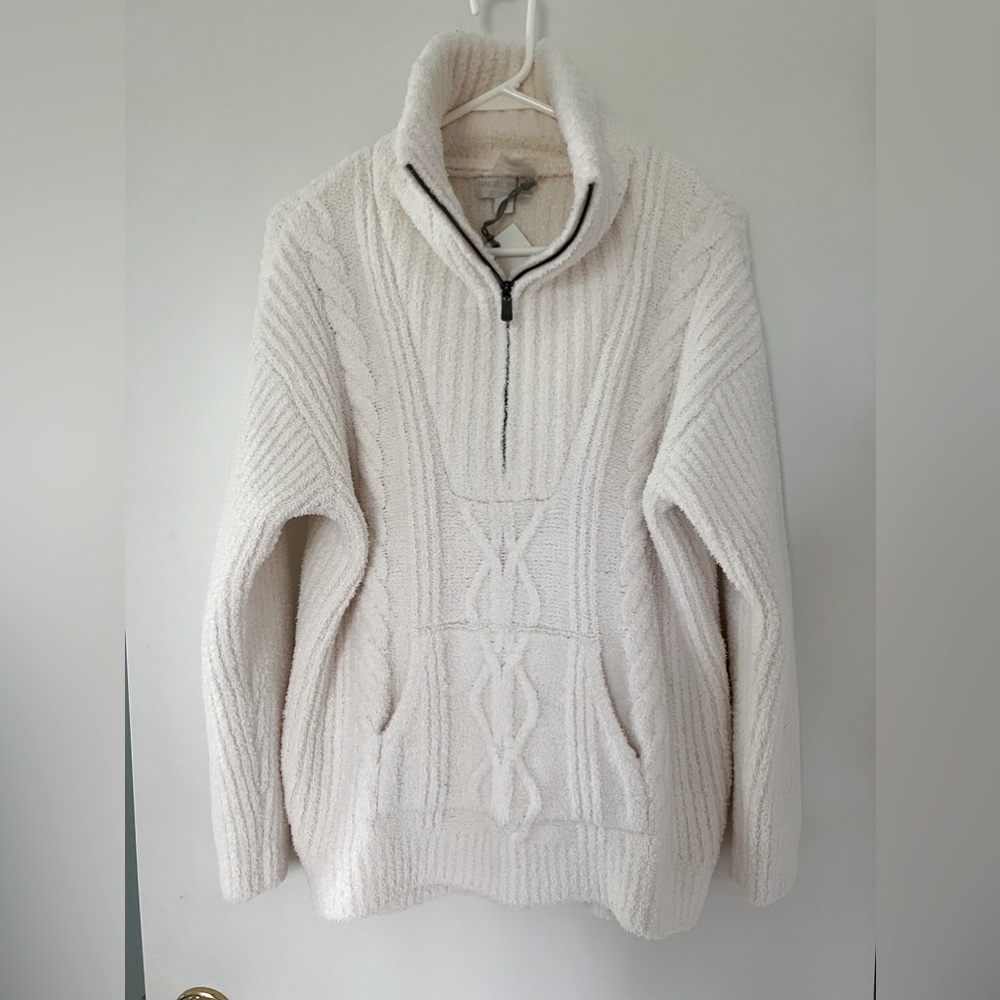 NWT Barefoot Dreams Half Zip Pullover Sweater